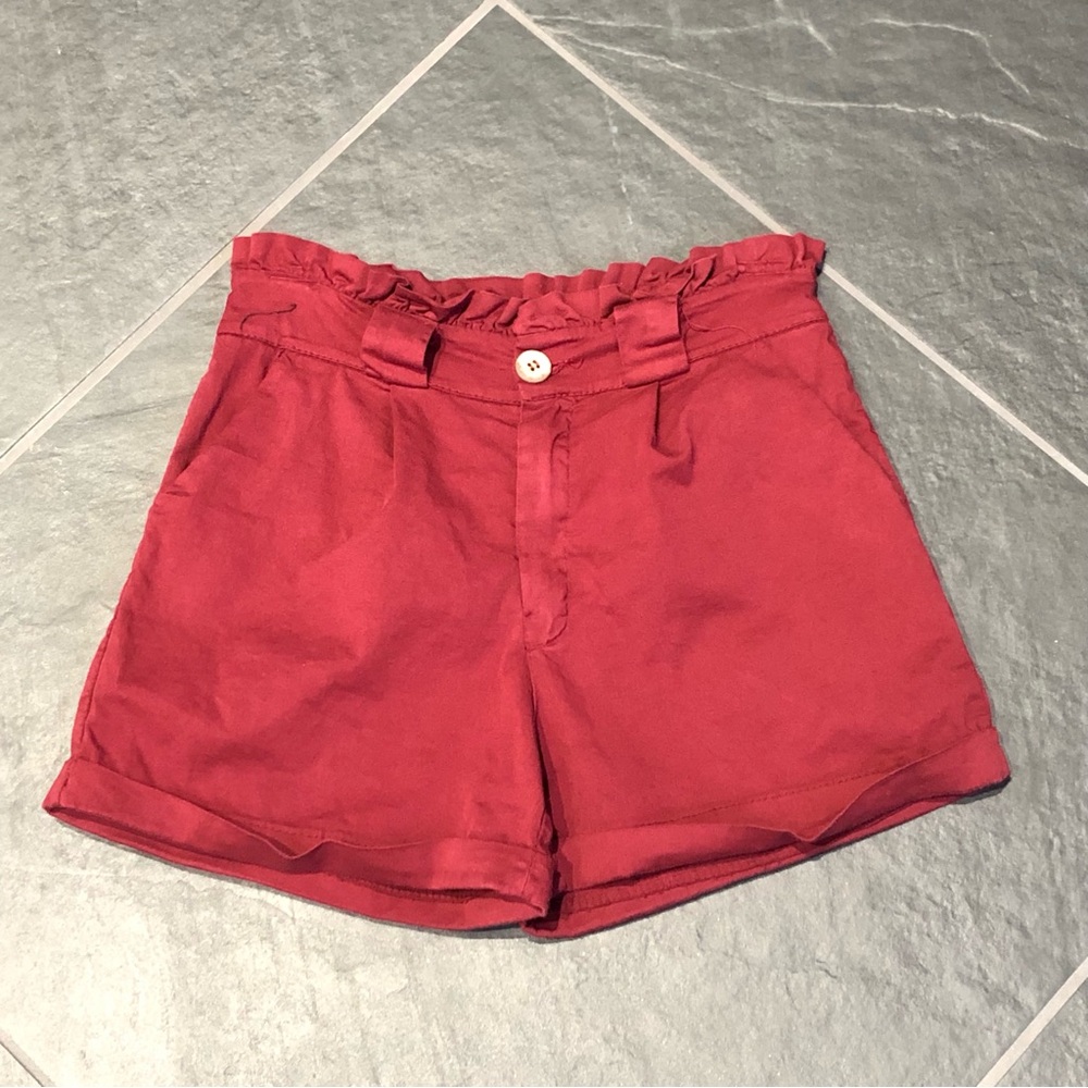 XS Burgundy Cotton Shorts